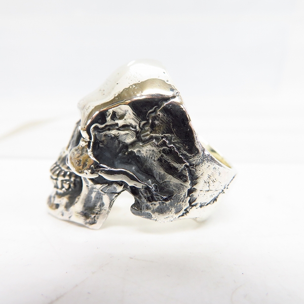 実際に弊社で買取させて頂いた【ギャラ付】CRAZY PIG/クレイジーピッグ LIVE SKULL/ライブスカル リング #989/18号の画像 2枚目