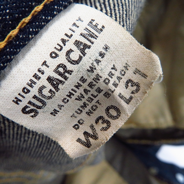 実際に弊社で買取させて頂いた【未使用】SUGAR CANE/シュガーケーン ロンスターデニムパンツ/30の画像 4枚目
