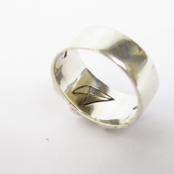 実際に弊社で買取させて頂いたCRAZY PIG/クレイジーピッグ SKULL&CROSS BINE/スカル＆クロス バイン リング #346 14号の画像 5枚目