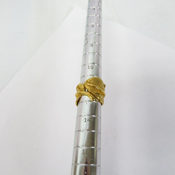 実際に弊社で買取させて頂いたBWL/ビルウォールレザー グラフィティーゴールドフェザーリング/12～13号の画像 7枚目