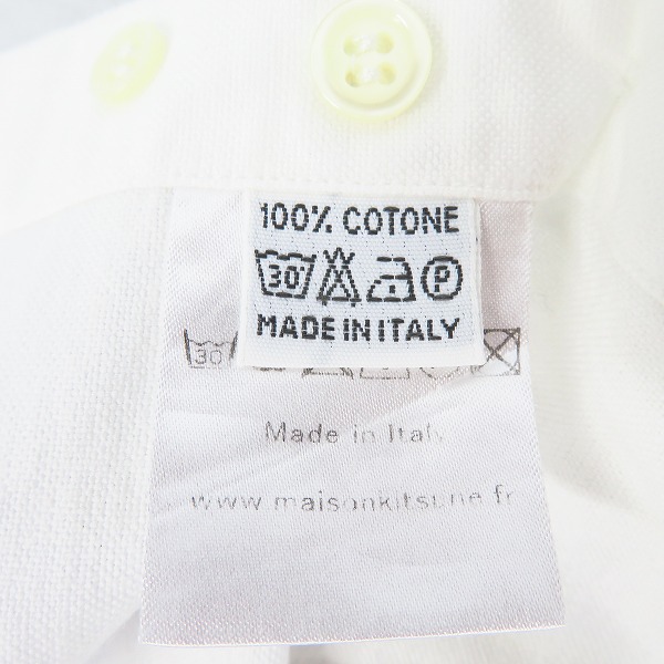 実際に弊社で買取させて頂いたMAISON KITSUNE/メゾンキツネ ボタンダウウン 長袖シャツ/39の画像 3枚目