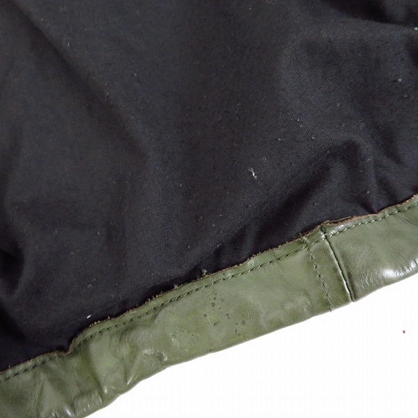 実際に弊社で買取させて頂いたjunhashimoto/ジュンハシモト レザージャケット M-65/48の画像 7枚目