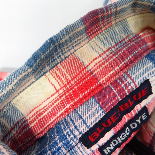 実際に弊社で買取させて頂いたBLUE BLUE/ブルーブルー チェックシャツ/デニム ハーフパンツ 2/31 2点セットの画像 3枚目