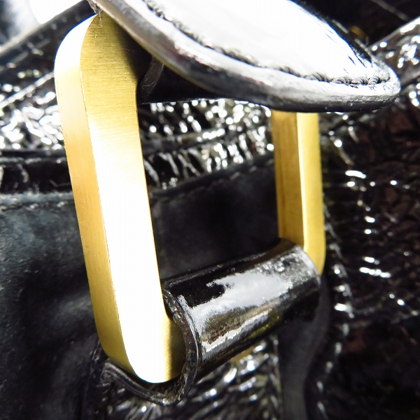 実際に弊社で買取させて頂いたJIMMY CHOO/ジミーチュウ エナメル（レザー ）ハンドバッグの画像 7枚目