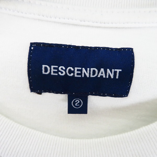 実際に弊社で買取させて頂いたDESCENDANT/ディセンダント 半袖ポケットTシャツ ホワイト/2の画像 2枚目