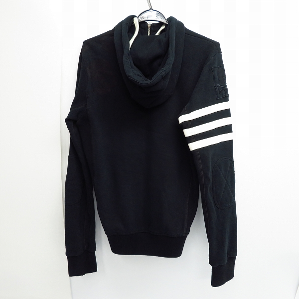 実際に弊社で買取させて頂いたHYDROGEN/ハイドロゲン ロゴ/スカル刺繍 ダメージ加工 スウェットジップパーカー/Sの画像 1枚目