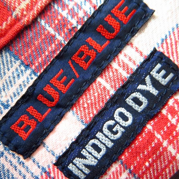 実際に弊社で買取させて頂いたBLUE BLUE/ブルーブルー チェックシャツ/デニム ハーフパンツ 2/31 2点セットの画像 2枚目