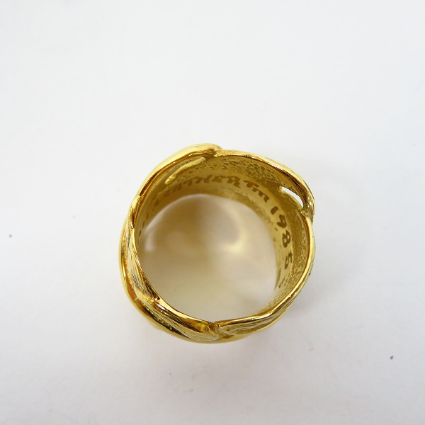 実際に弊社で買取させて頂いたBWL/ビルウォールレザー グラフィティーゴールドフェザーリング/12～13号の画像 3枚目