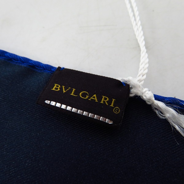 実際に弊社で買取させて頂いた【未使用】BVLGARI/ブルガリ シルク混 総柄 ハンカチ/スカーフ の画像 1枚目