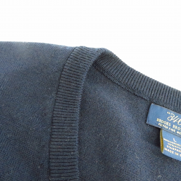 実際に弊社で買取させて頂いたBROOKS BROTHERS/ブルックスブラザーズ 346 ウール Vネックニット/Lの画像 5枚目