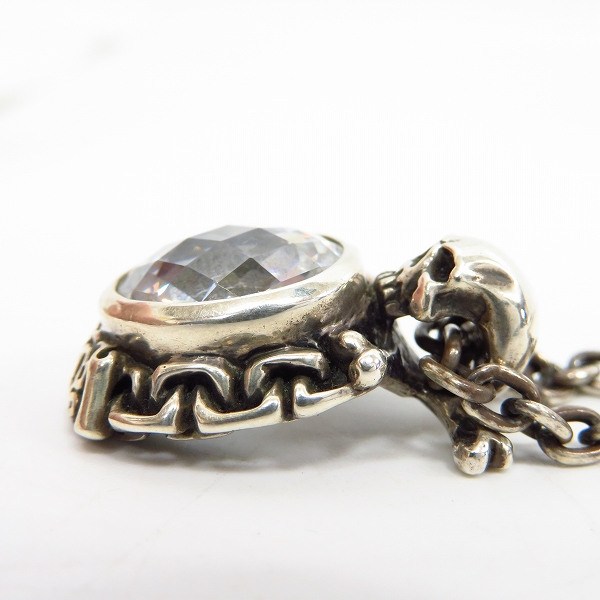 実際に弊社で買取させて頂いたDEAL DESIGN/ディールデザイン スカル ストーン ペンダントトップ/チェーン付きの画像 2枚目