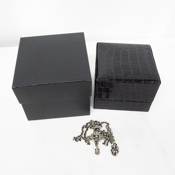 実際に弊社で買取させて頂いたDEAL DESIGN/ディールデザイン 12周年限定 クロックリバイブ スカル ペンダント/チェーン付きの画像 8枚目