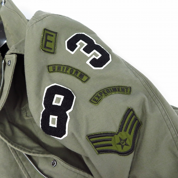 実際に弊社で買取させて頂いたuniform experiment/ユニフォームエクスペリメント 16SS ミリタリージャケット ワッペン/4の画像 6枚目