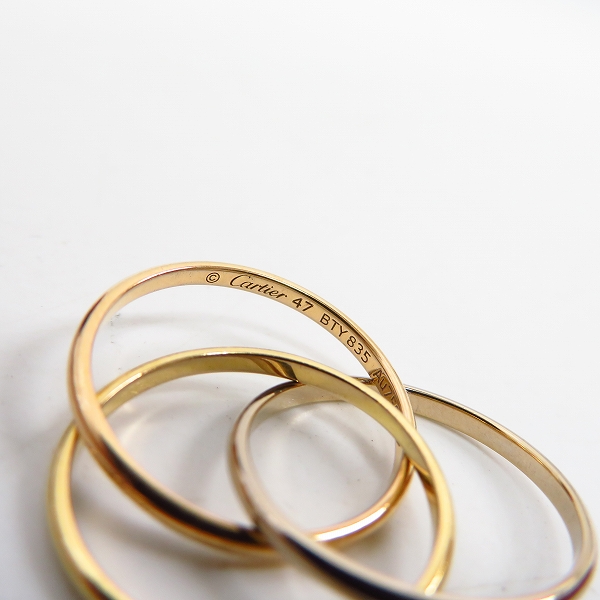 実際に弊社で買取させて頂いた【証明書付き】Cartier/カルティエ トリニティリング K18 7号の画像 3枚目