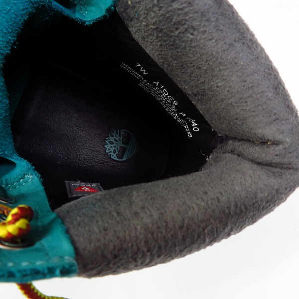 実際に弊社で買取させて頂いたatmos×timberland/アトモス×ティンバーランド 6IN PREM BT/6インチプレミアムブーツ ターコイズ A1QG9/7の画像 4枚目