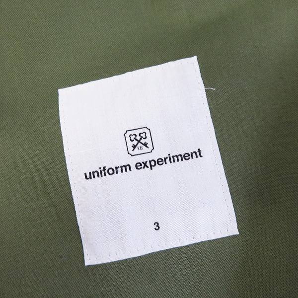 実際に弊社で買取させて頂いたuniform experiment/ユニフォームエクスペリメント UEN MILITARY STAND COLLAR COAT カーキ UE-178016/3の画像 2枚目