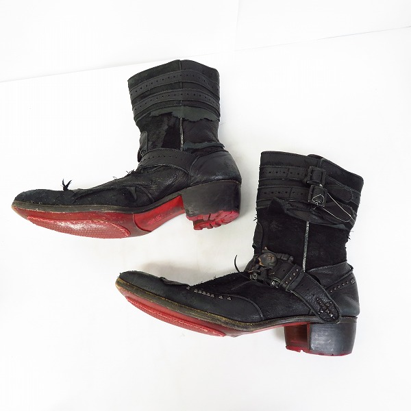 実際に弊社で買取させて頂いたHIROMU TAKAHARA/ヒロムタカハラ スカル/スタッズ ブーツ 41の画像 3枚目