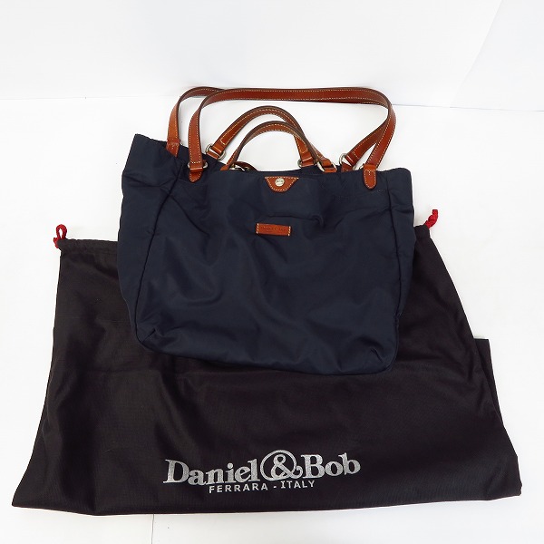 実際に弊社で買取させて頂いたDaniel&Bob/ダニエル＆ボブ レザー×ナイロン 2way チェルカトーレ トートバッグの画像 9枚目