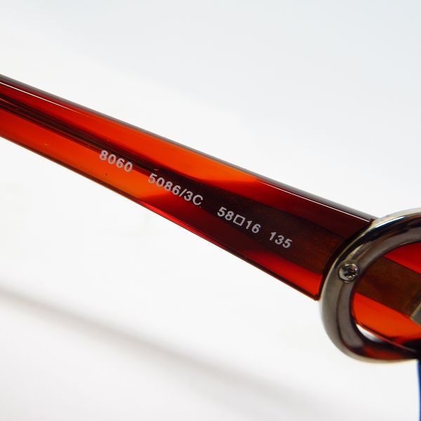 実際に弊社で買取させて頂いたBVLGARI/ブルガリ プラスチック×金属素材 サングラス 8060 5086の画像 4枚目