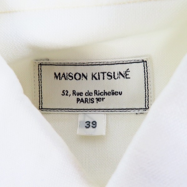 実際に弊社で買取させて頂いたMAISON KITSUNE/メゾンキツネ ボタンダウウン 長袖シャツ/39の画像 2枚目
