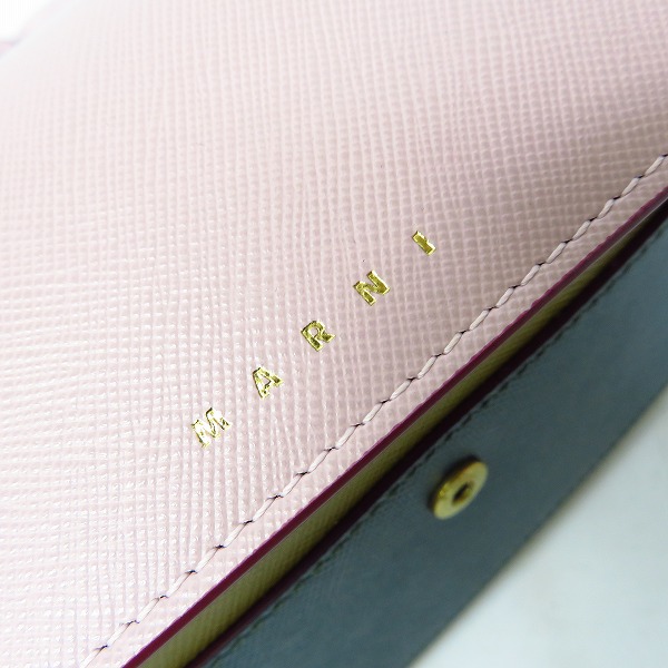 実際に弊社で買取させて頂いた【未使用品】MARNI/マルニ 2018 トランク ポシェット型 ショルダーウォレットの画像 4枚目