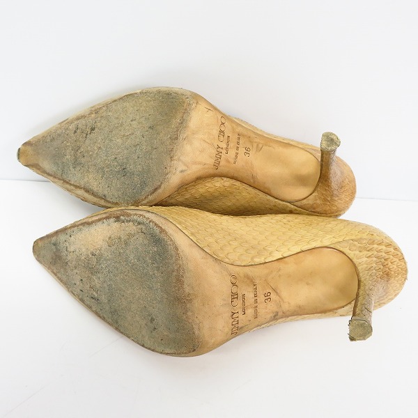 実際に弊社で買取させて頂いたJIMMY CHOO/ジミーチュウ レザー型押し ピンヒールシューズ 36の画像 2枚目