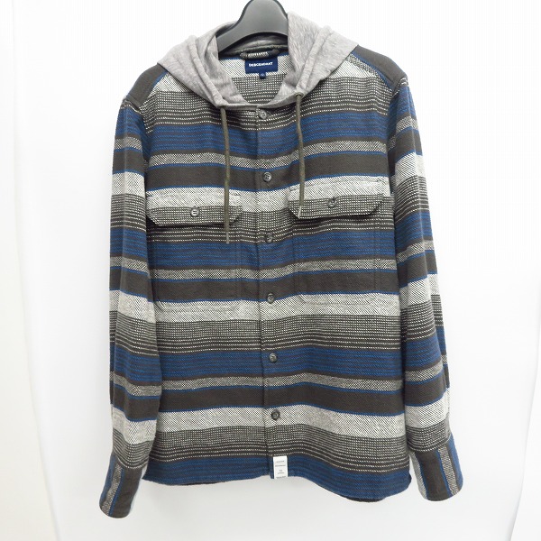 実際に弊社で買取させて頂いたDESCENDANT/ディセンダント 16AW フード シャツパーカー 162ds-shm04/1