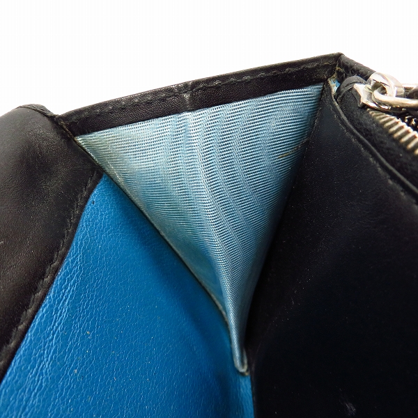 実際に弊社で買取させて頂いたBVLGARI/ブルガリ レザー 二つ折り 長財布/ロングウォレット ブラックの画像 7枚目