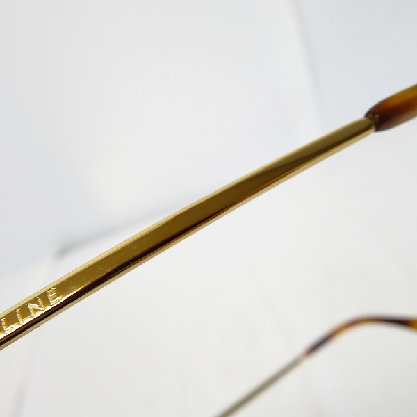 実際に弊社で買取させて頂いたCELINE/セリーヌ 眼鏡/メガネフレーム ブラウンデミ×ゴールド CL-50001U/Col.053の画像 6枚目