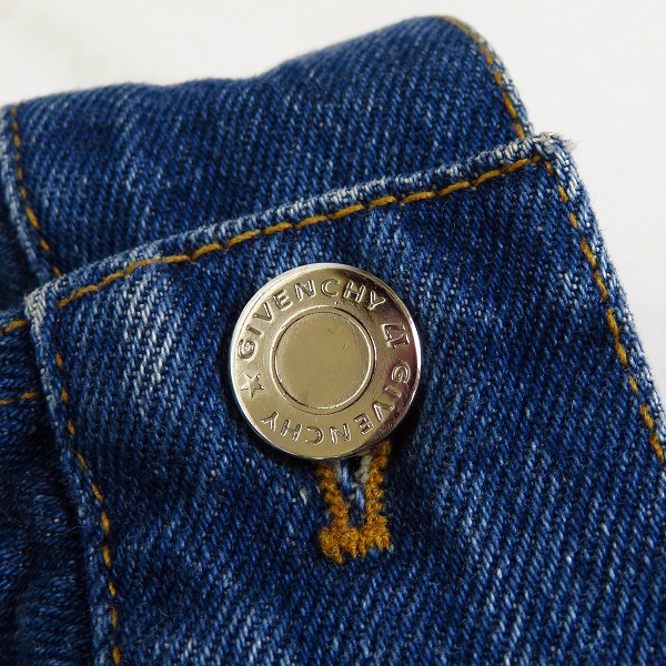 実際に弊社で買取させて頂いたGIVENCHY/ジバンシィ バックロゴ ダメージ加工 デニムジャケット/Gジャン/17F 1006 469/Sの画像 7枚目
