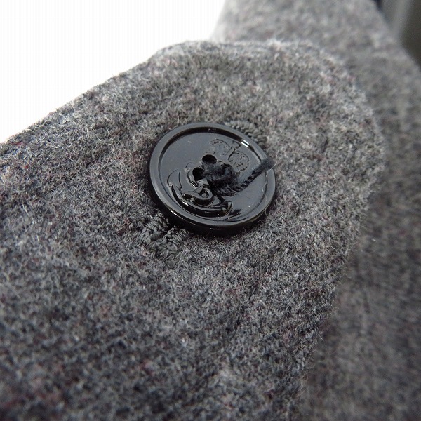 実際に弊社で買取させて頂いたFACTOTUM/ファクトタム ダブルブレストコート グレー/46の画像 5枚目