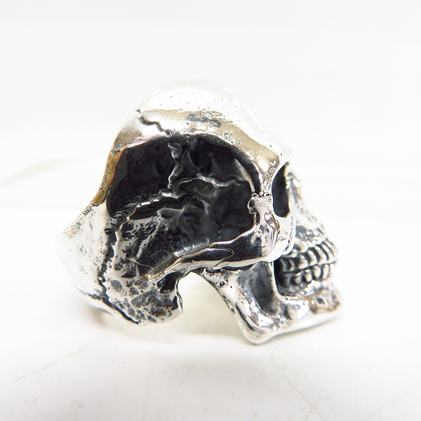 実際に弊社で買取させて頂いた【ギャラ付】CRAZY PIG/クレイジーピッグ LIVE SKULL/ライブスカル リング #989/18号の画像 4枚目
