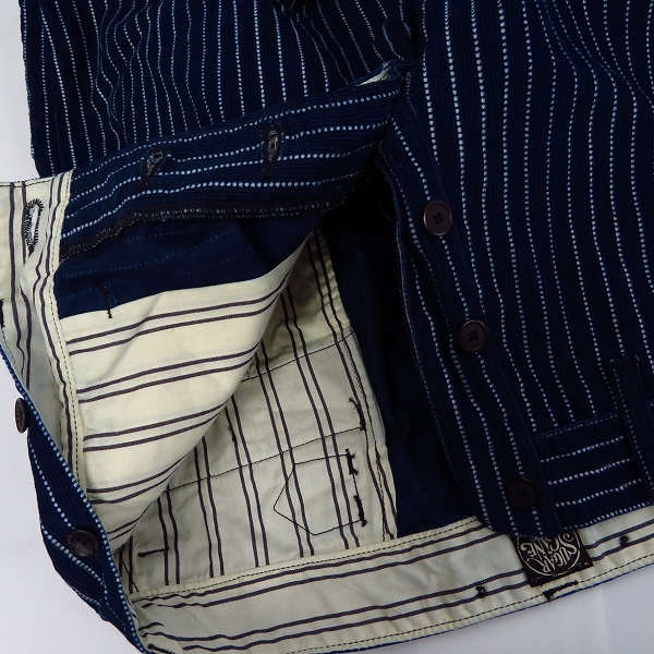 実際に弊社で買取させて頂いた【未使用】SUGAR CANE/シュガーケーン ウォバッシュストライプワークパンツ/32の画像 2枚目