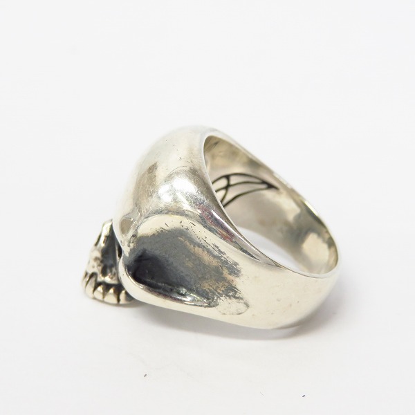 実際に弊社で買取させて頂いたCRAZY PIG/クレイジーピッグ LARGE EVIL SKULL/ラージ エビル スカルリング 16号の画像 2枚目