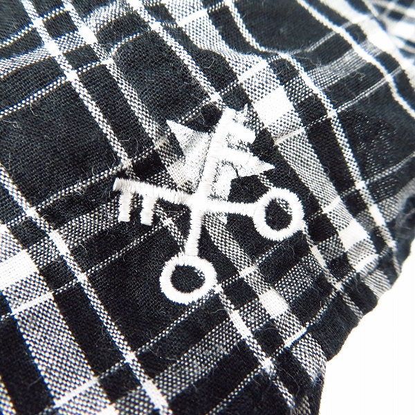 実際に弊社で買取させて頂いたuniform experiment/ユニフォームエクスペリメント ボタンダウン チェックシャツ 星 スター ブラック/4の画像 4枚目