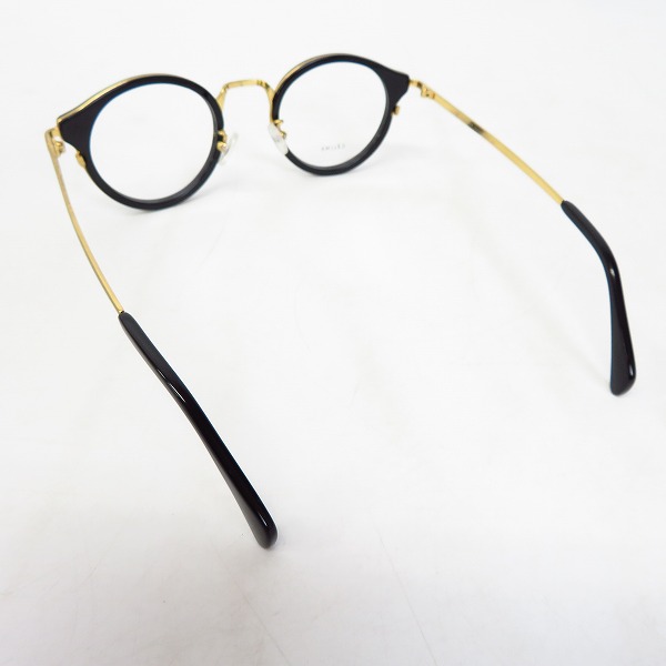 実際に弊社で買取させて頂いたCELINE/セリーヌ 眼鏡/メガネフレーム ブラック×ゴールド CL-50001U/Col.001の画像 1枚目