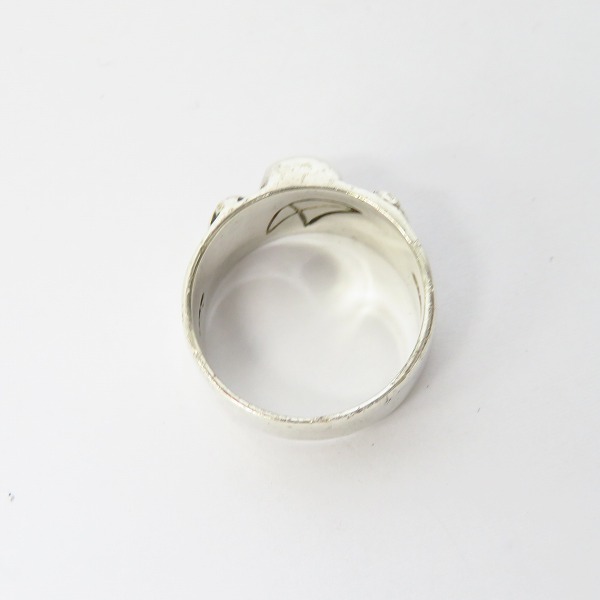 実際に弊社で買取させて頂いたCRAZY PIG/クレイジーピッグ SKULL&CROSS BINE/スカル＆クロス バイン リング #346 14号の画像 4枚目