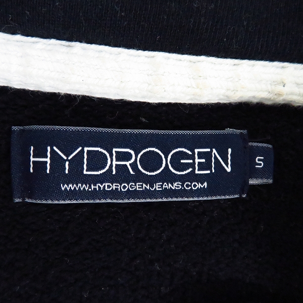 実際に弊社で買取させて頂いたHYDROGEN/ハイドロゲン ロゴ/スカル刺繍 ダメージ加工 スウェットジップパーカー/Sの画像 2枚目
