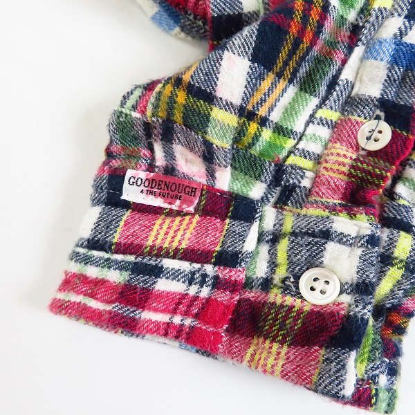 実際に弊社で買取させて頂いたGOODENOUGH/グッドイナフ チェック柄 ワークシャツ/1の画像 4枚目