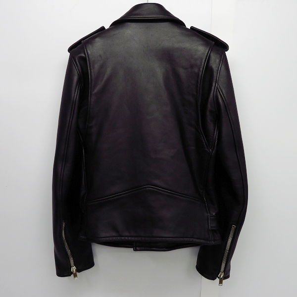 実際に弊社で買取させて頂いたLITHIUM HOMME/リチウムオム ラムレザー ダブルライダースジャケット LH22-0226 44の画像 1枚目