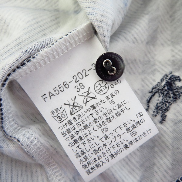 実際に弊社で買取させて頂いたBURBERRY LONDON BLUE LABEL/バーバリーロンドン ブルーレーベル チェック柄シャツ/38の画像 3枚目