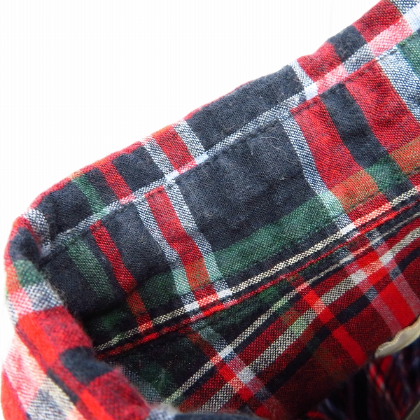 実際に弊社で買取させて頂いたGOOD ENOUGH/グッドイナフ チェックシャツ レッド/Sの画像 5枚目