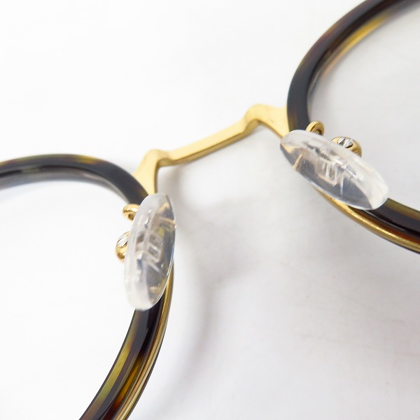 実際に弊社で買取させて頂いたCELINE/セリーヌ 眼鏡/メガネフレーム ブラウンデミ×ゴールド CL-50001U/Col.052の画像 2枚目