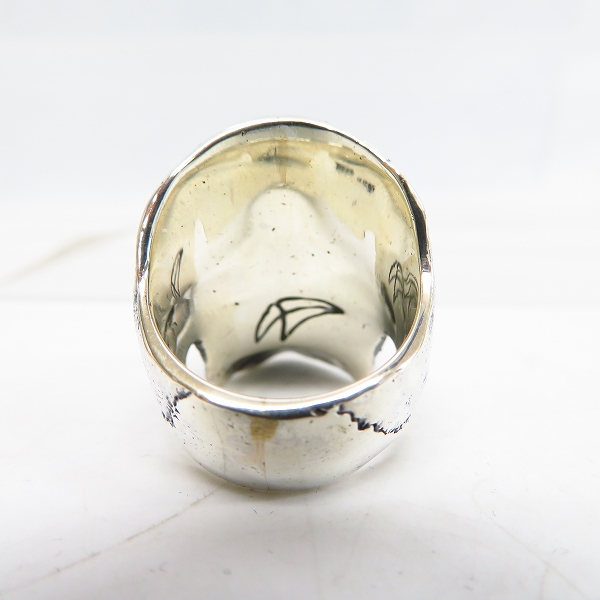 実際に弊社で買取させて頂いた【ギャラ付】CRAZY PIG/クレイジーピッグ LIVE SKULL/ライブスカル リング #989/18号の画像 3枚目