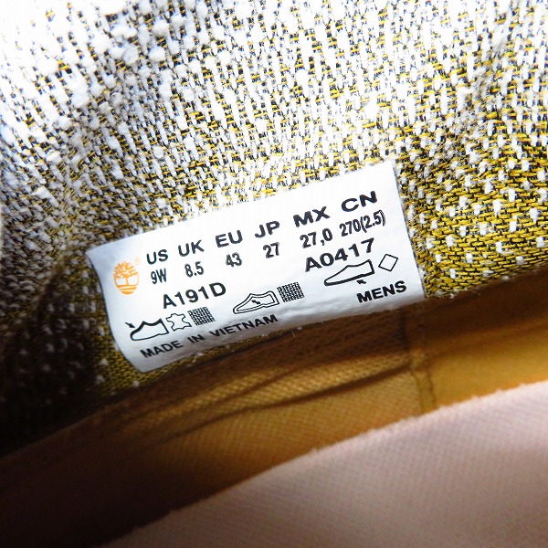 実際に弊社で買取させて頂いたTimberland/ティンバーランド ロールトップ ブーツ A191D/27の画像 5枚目