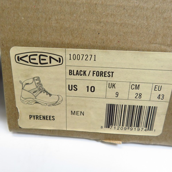 実際に弊社で買取させて頂いたKEEN/キーン PYRENEES/ピレニーズ 防水 ハイキング/トレッキングシューズ/28の画像 9枚目