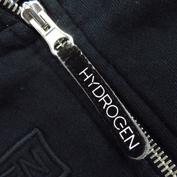 実際に弊社で買取させて頂いたHYDROGEN/ハイドロゲン ロゴ/スカル刺繍 ダメージ加工 スウェットジップパーカー/Sの画像 5枚目
