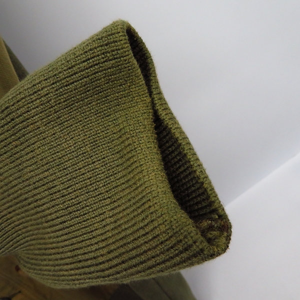 実際に弊社で買取させて頂いたMIHARA YASUHIRO/ミハラヤスヒロ ニット切替 ジップロングコート Mの画像 6枚目