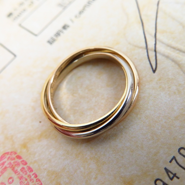 実際に弊社で買取させて頂いた【証明書付き】Cartier/カルティエ トリニティリング K18 7号の画像 1枚目
