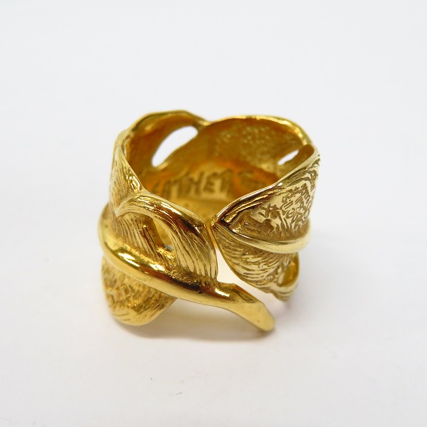 実際に弊社で買取させて頂いたBWL/ビルウォールレザー グラフィティーゴールドフェザーリング/12～13号の画像 2枚目